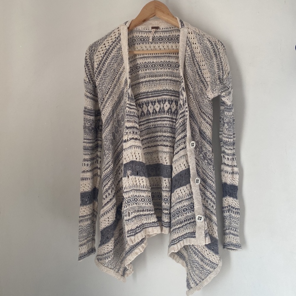 Free People S Knit Buttoned Front Cardigan - Picture 8 of 12